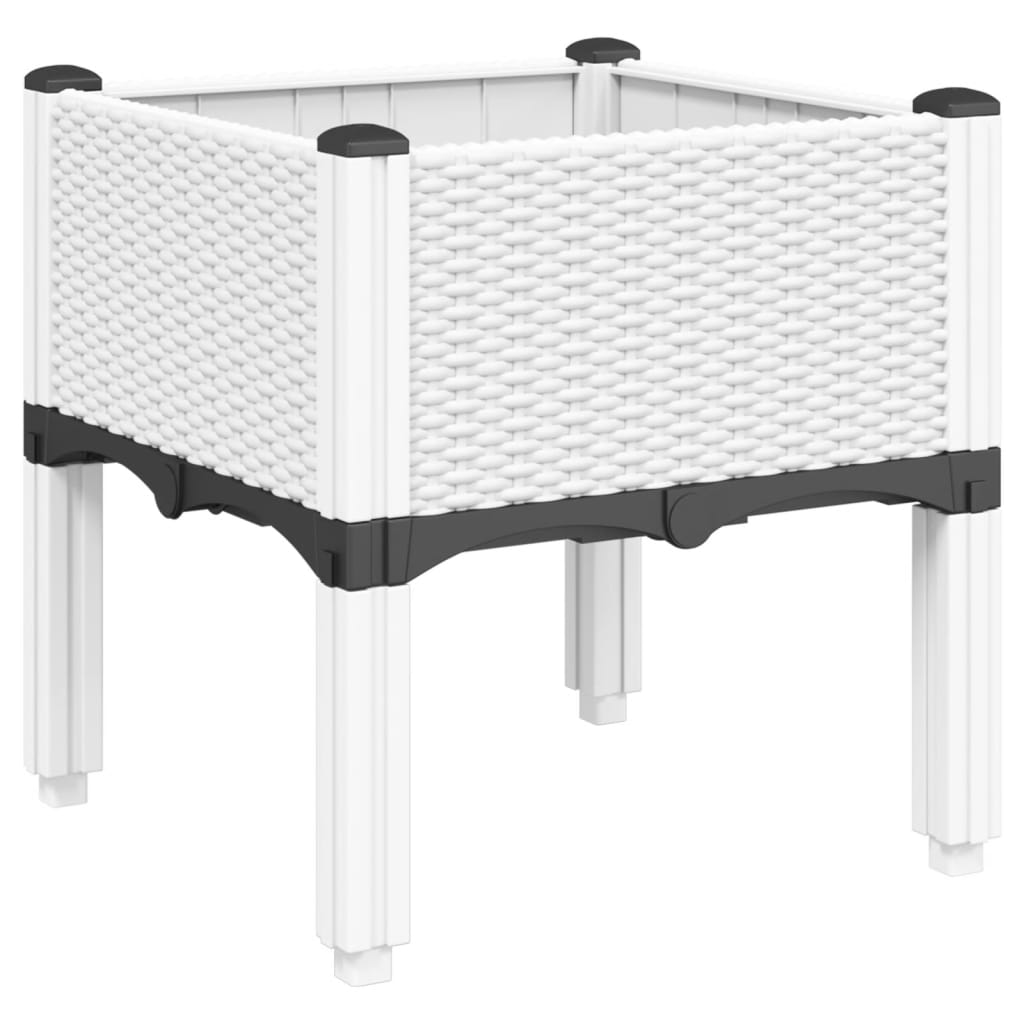 Vidaxx planter with legs 40x40x42 cm polypropylene white