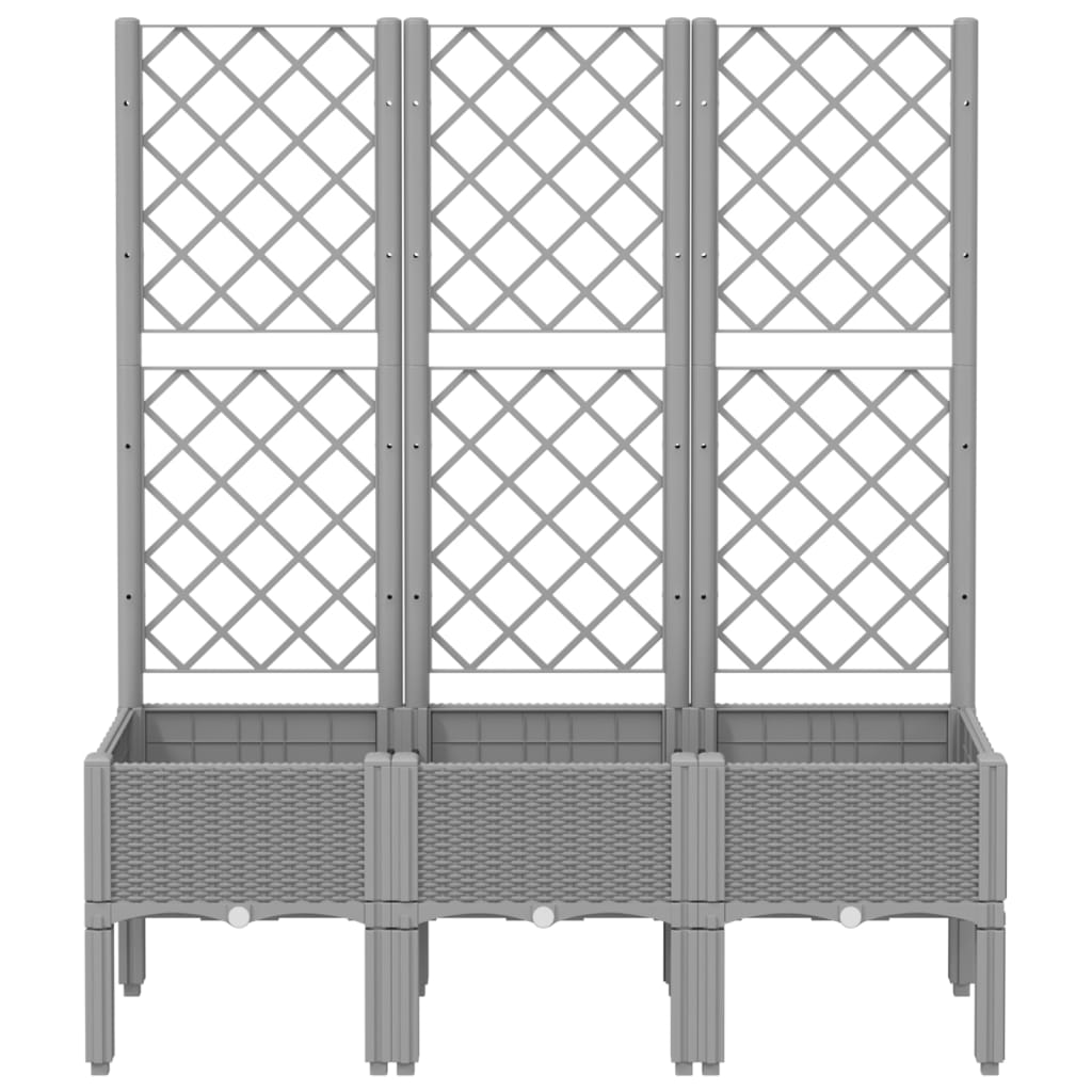 Vidaxx Planter mat Trellis 120x40x142 cm polypropylene hellgrau
