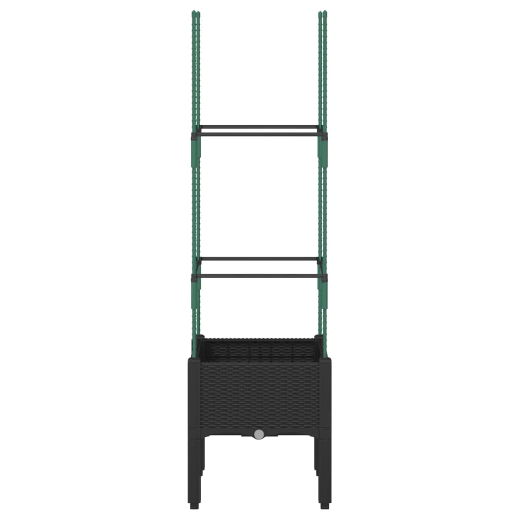 Vidaxx planter with trellis 40x40x142.5 cm polypropylene black