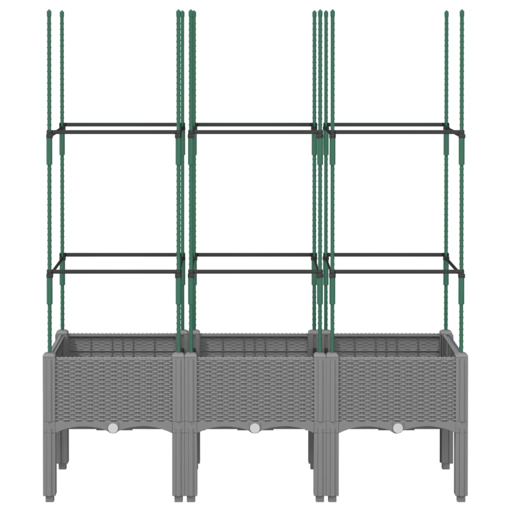 Vidaxx Planter mat Trellis 120x40x142,5 cm polypropylene hellgrau