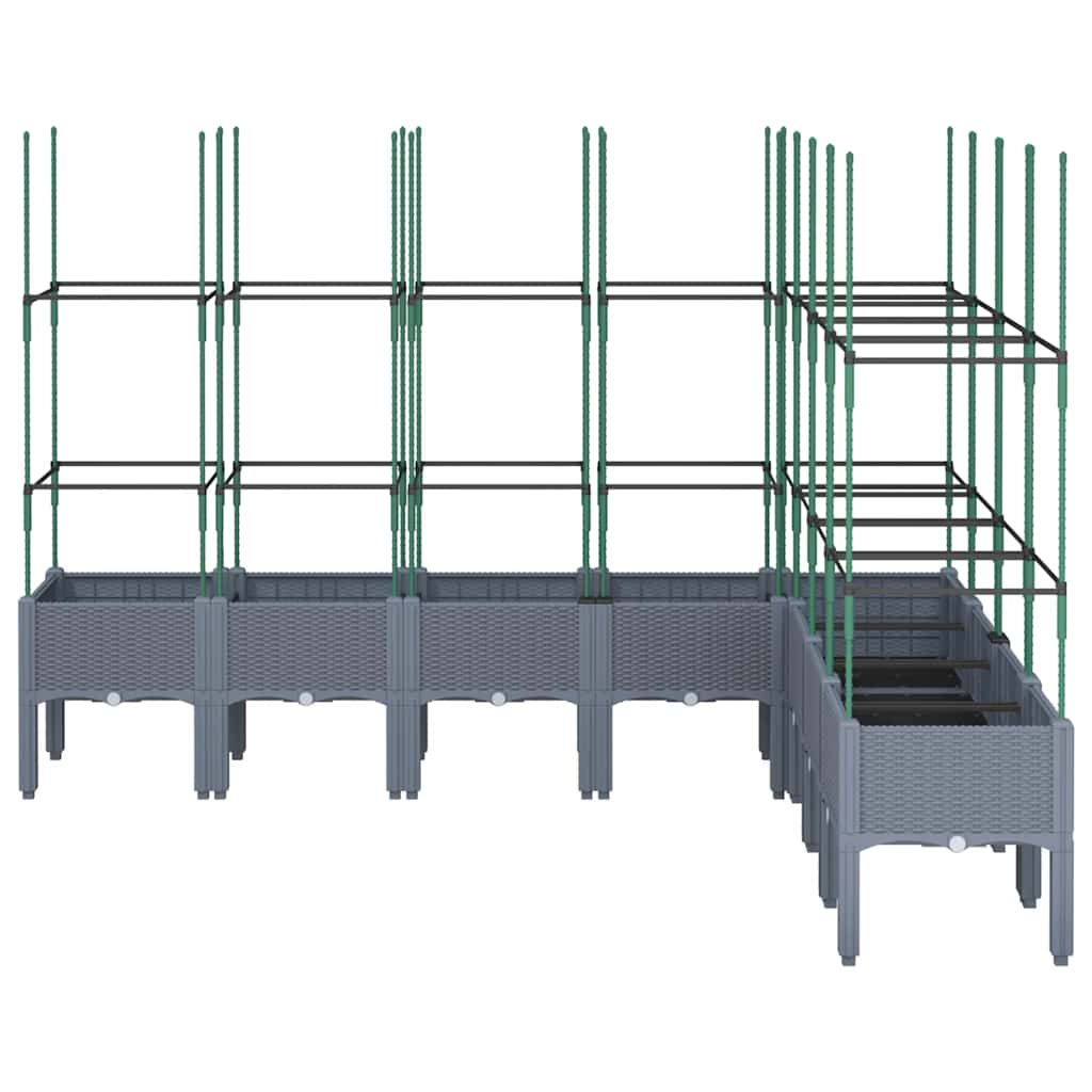 Floreira Vidaxx com treliça 200x160x142,5 cm polipropileno cinza