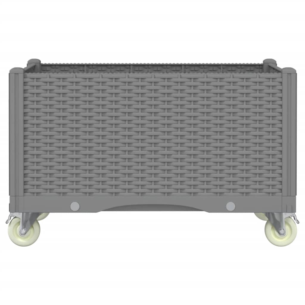 Секси Vidaxx с колела 80x50x54 см полипропилен светло сиво