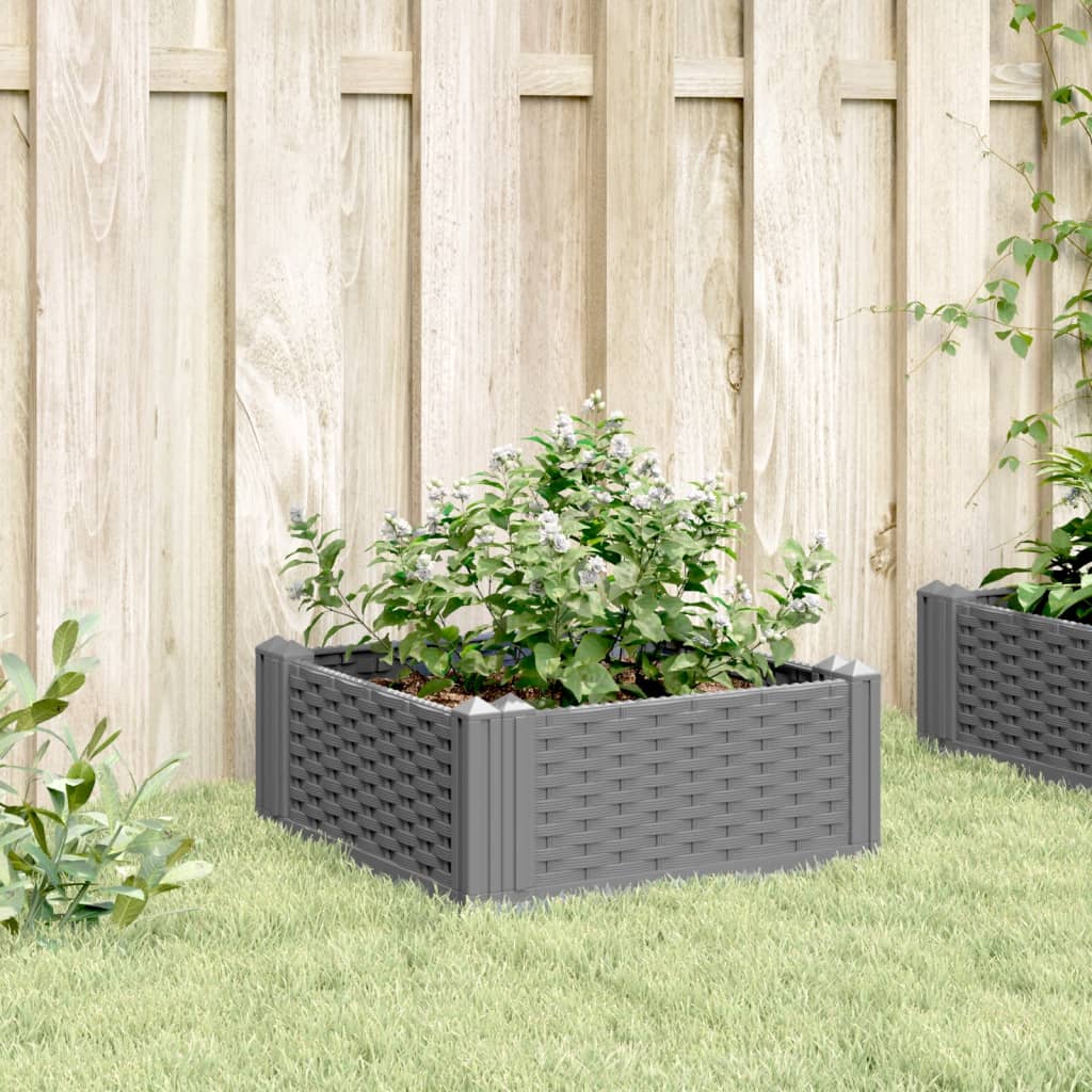 Vidaxx planter with pegs 42.5x42.5x28.5 cm polypropylene light gray