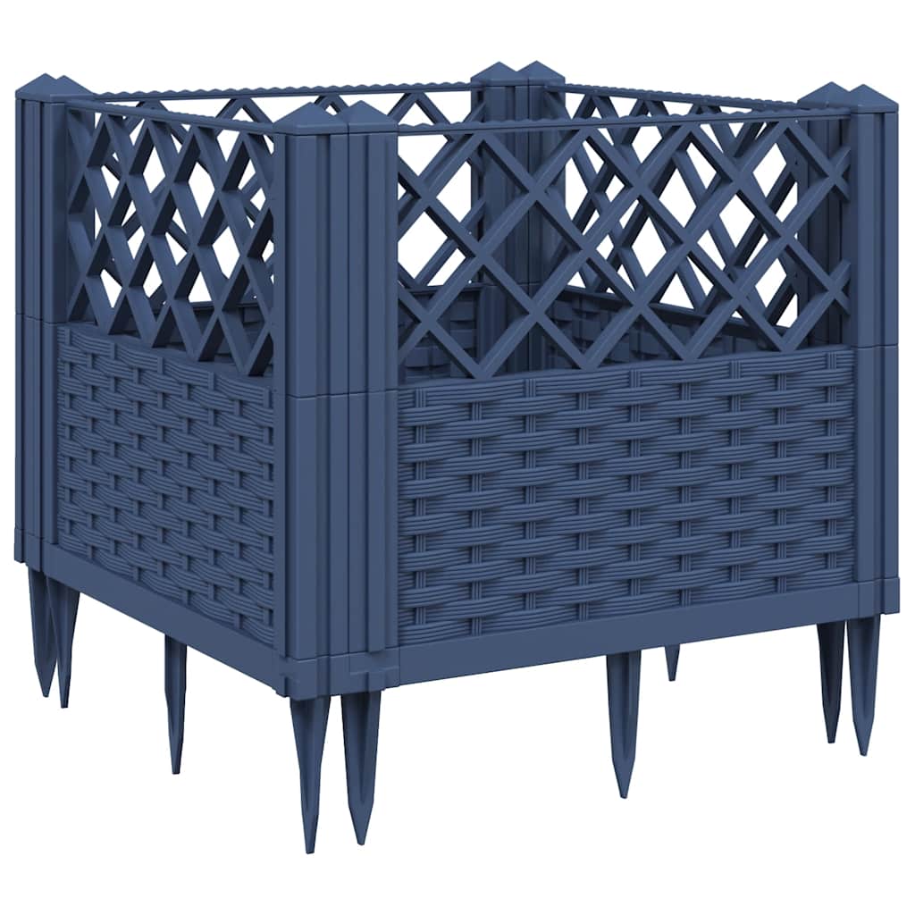 Vidaxx planter with pegs 43.5x43.5x43.5 cm polypropylene blue-gray