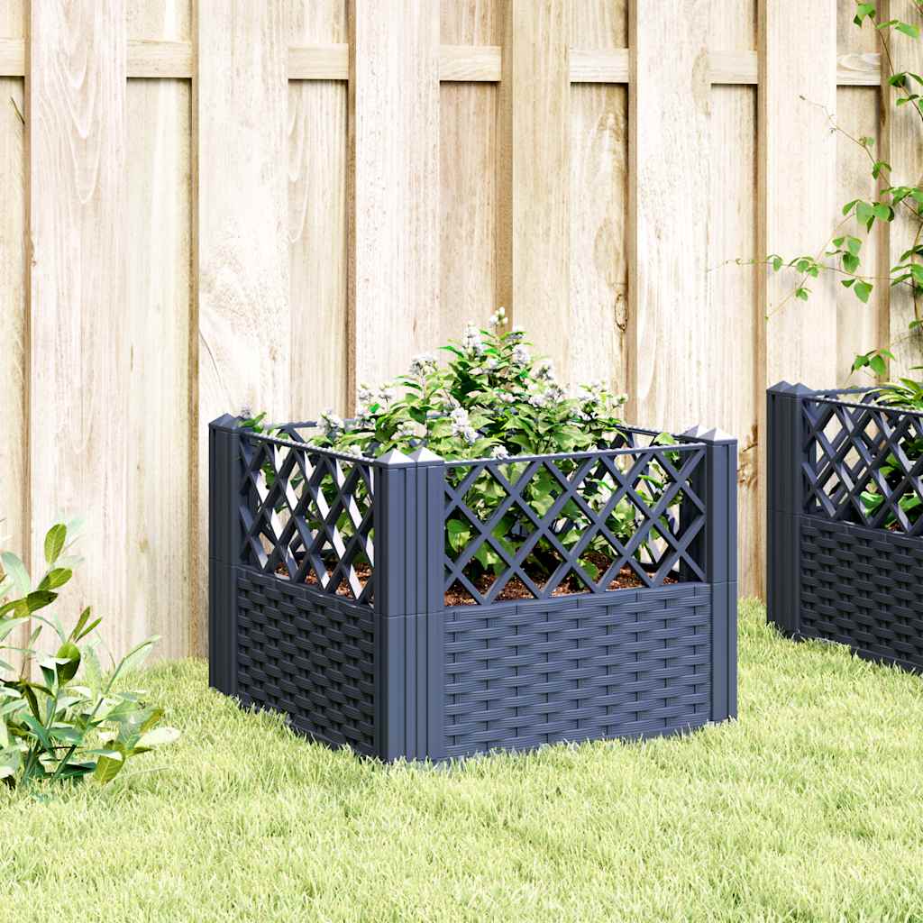 Vidaxx planter with pegs 43.5x43.5x43.5 cm polypropylene blue-gray