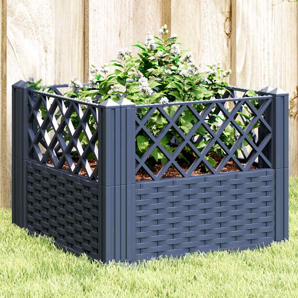 Vidaxx planter with pegs 43.5x43.5x43.5 cm polypropylene blue-gray