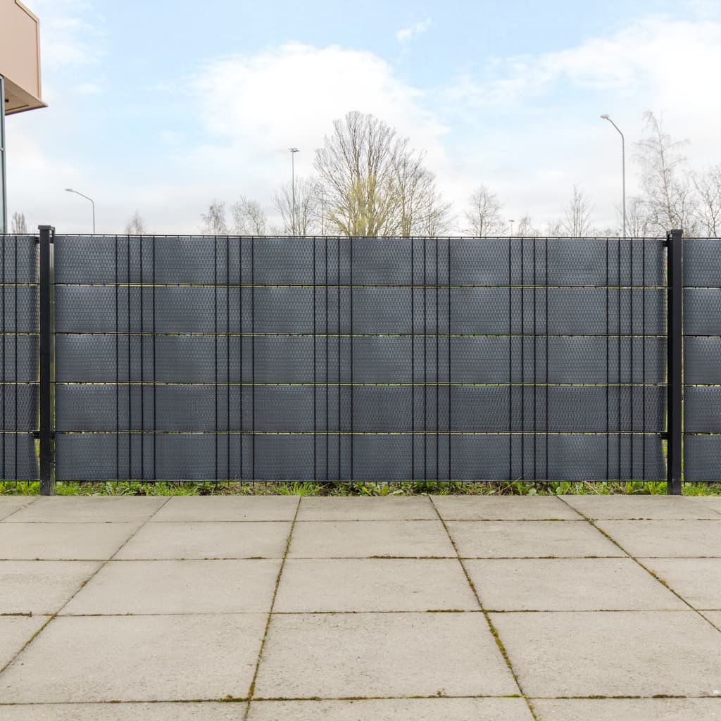 Vidaxx Balkonschirme 5 Stk. 255x19 cm Polyrattan Anthrazit