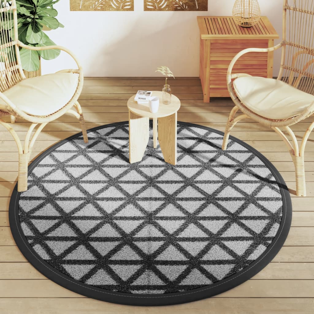 Vidaxx outdoor rug arakil ø160 cm polypropylene black