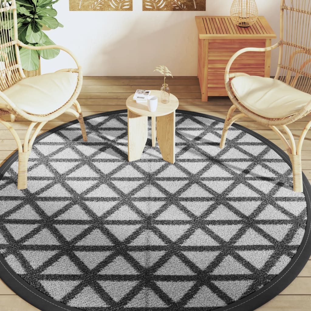 Vidaxx outdoor carpet arakil ø 200 cm polypropylene black