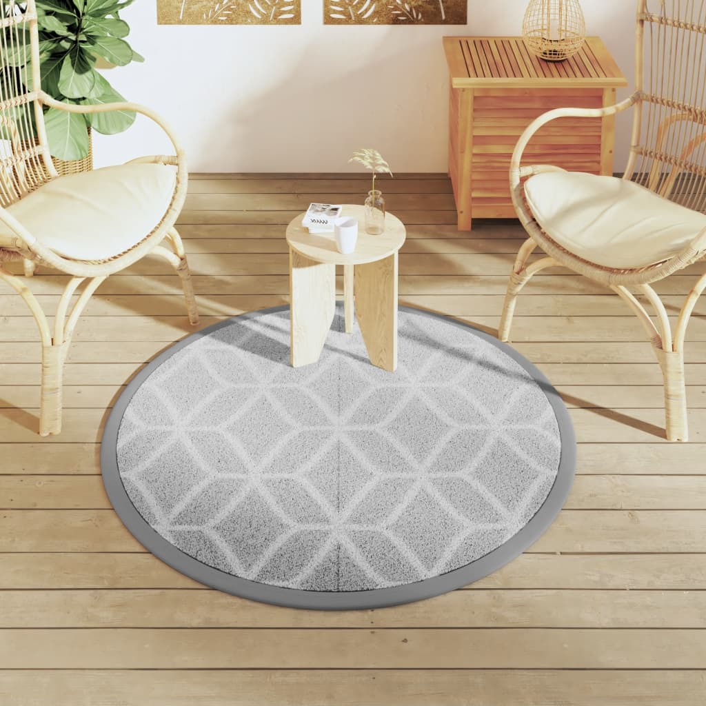 Vidaxx alfombra de exterior arakil ø120 cm polipropileno gris