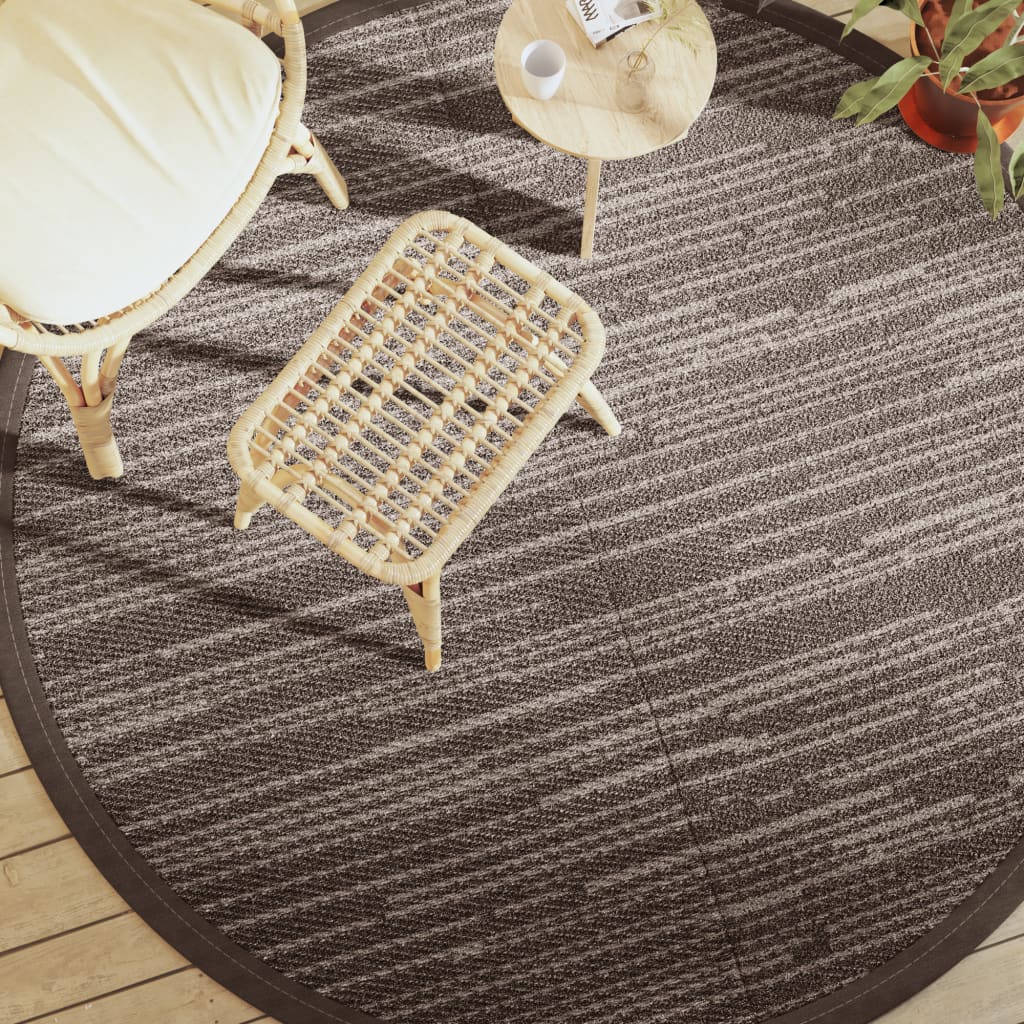 Vidaxx outdoor rug arakil ø200 cm polypropylene brown