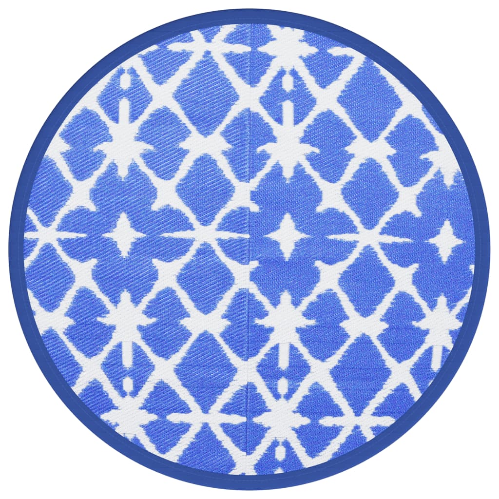 Vidaxx outdoor rug arakil ø160 cm polypropylene blue and white