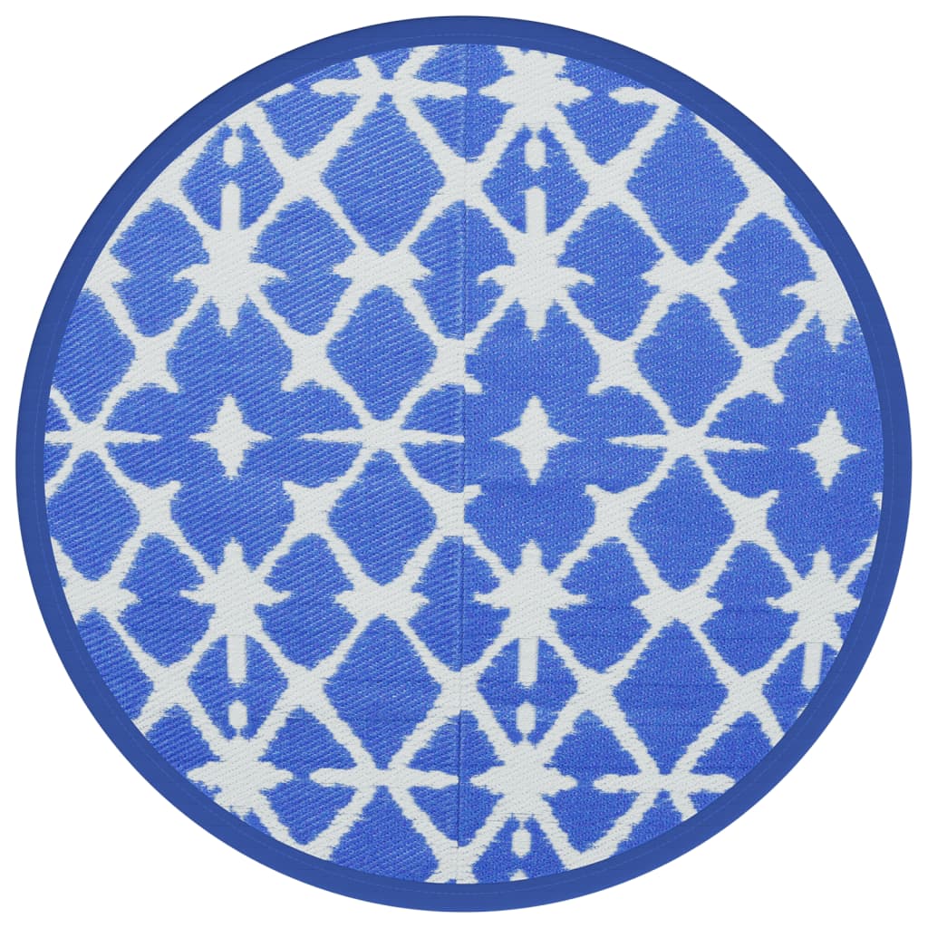 Vidaxx outdoor rug arakil ø200 cm polypropylene blue and white