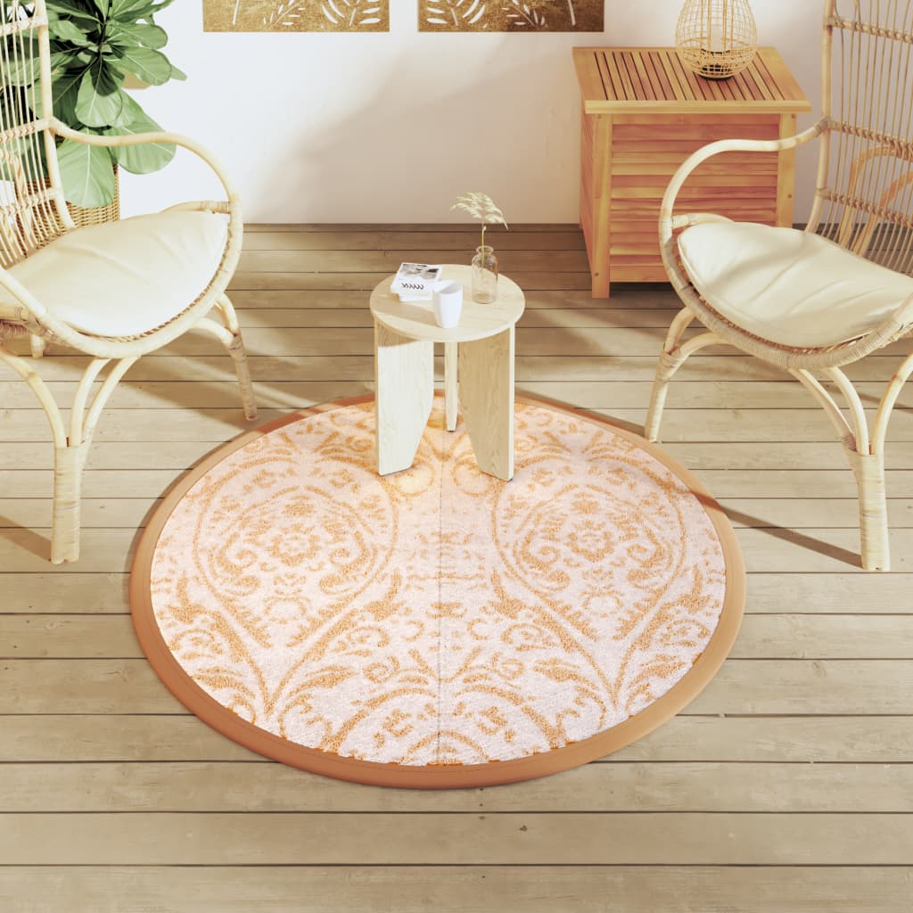 Vidaxx outdoor rug arakil ø120 cm polypropylene orange and white