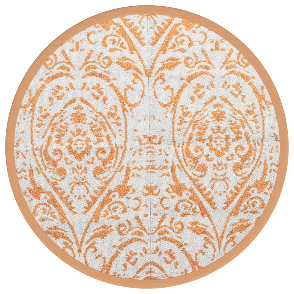 Vidaxx outdoor rug arakil ø160 cm polypropylene orange and white