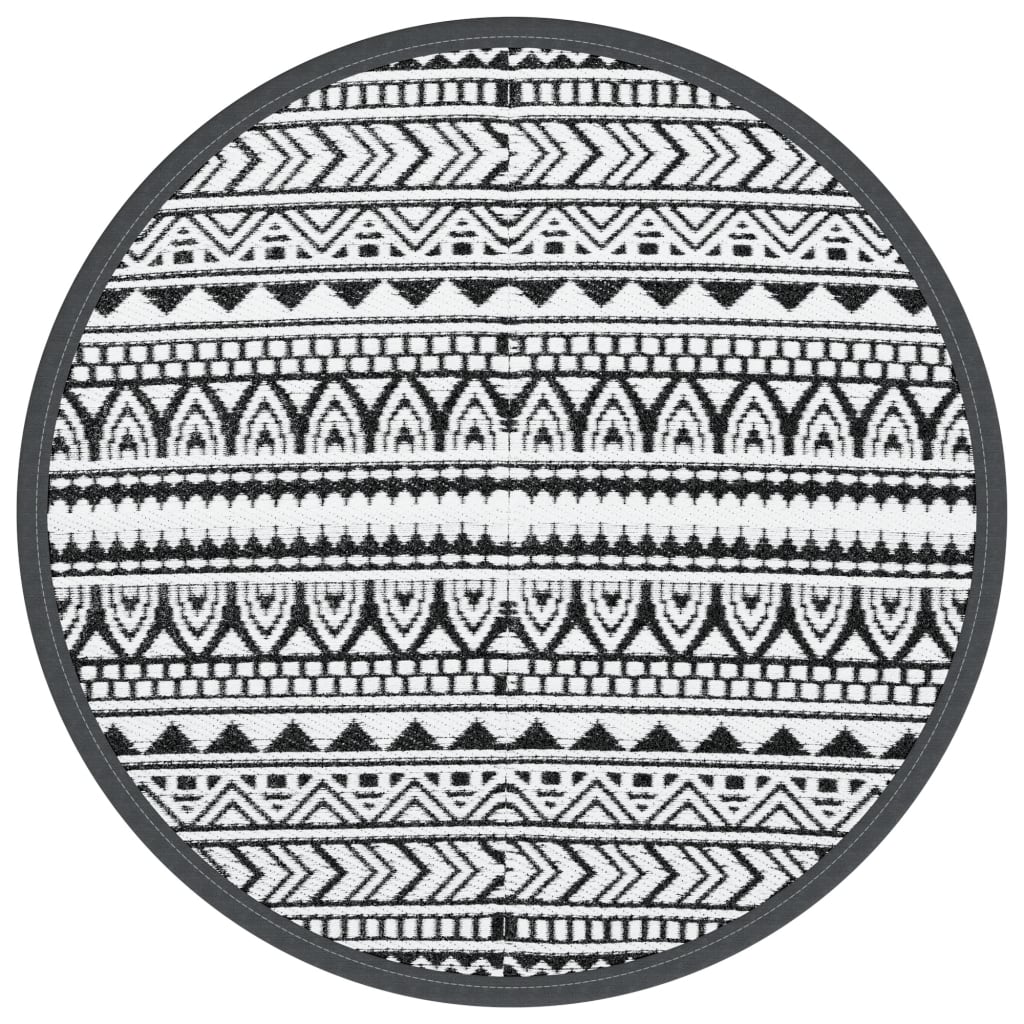 Vidaxx kültéri szőnyeg arakil ø 200 cm polipropilén fekete