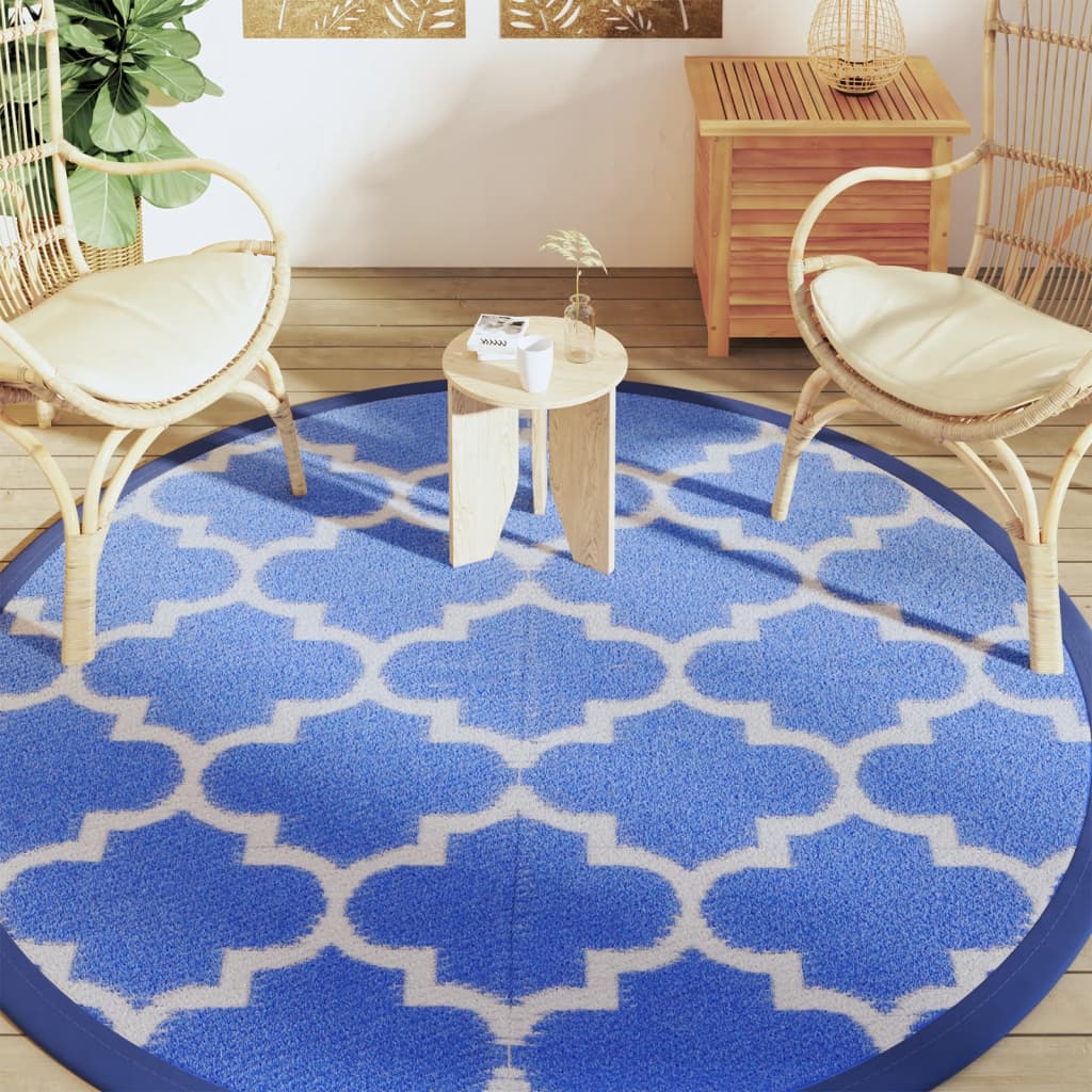 Vidaxx outdoor carpet arakil ø 200 cm polypropylene blue