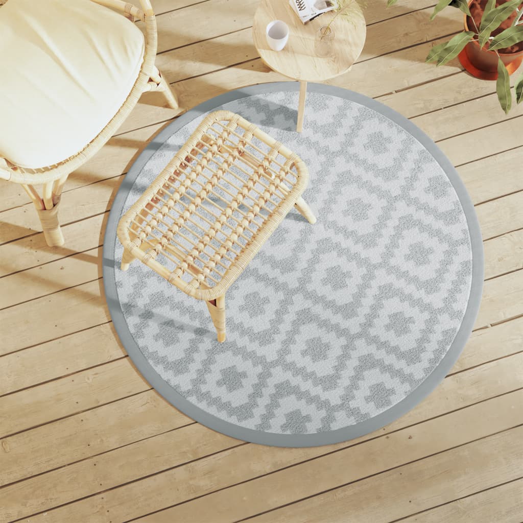 Vidaxx outdoor rug arakil ø120 cm polypropylene gray