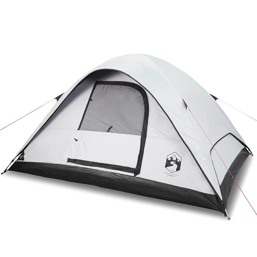 Tente dôme Vidaxl 6 personnes tissu occultant imperméable blanc
