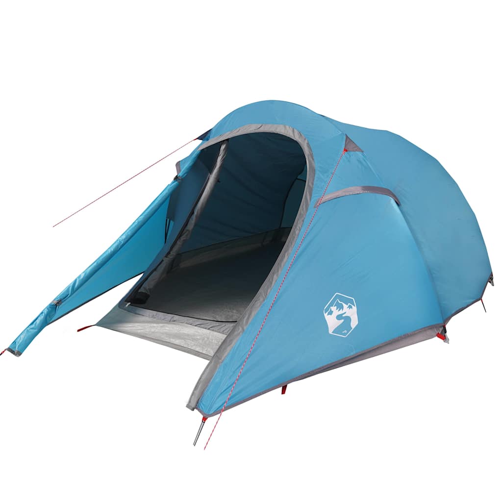 Tenda a tunnel VidaXL per 3 persone impermeabile blu