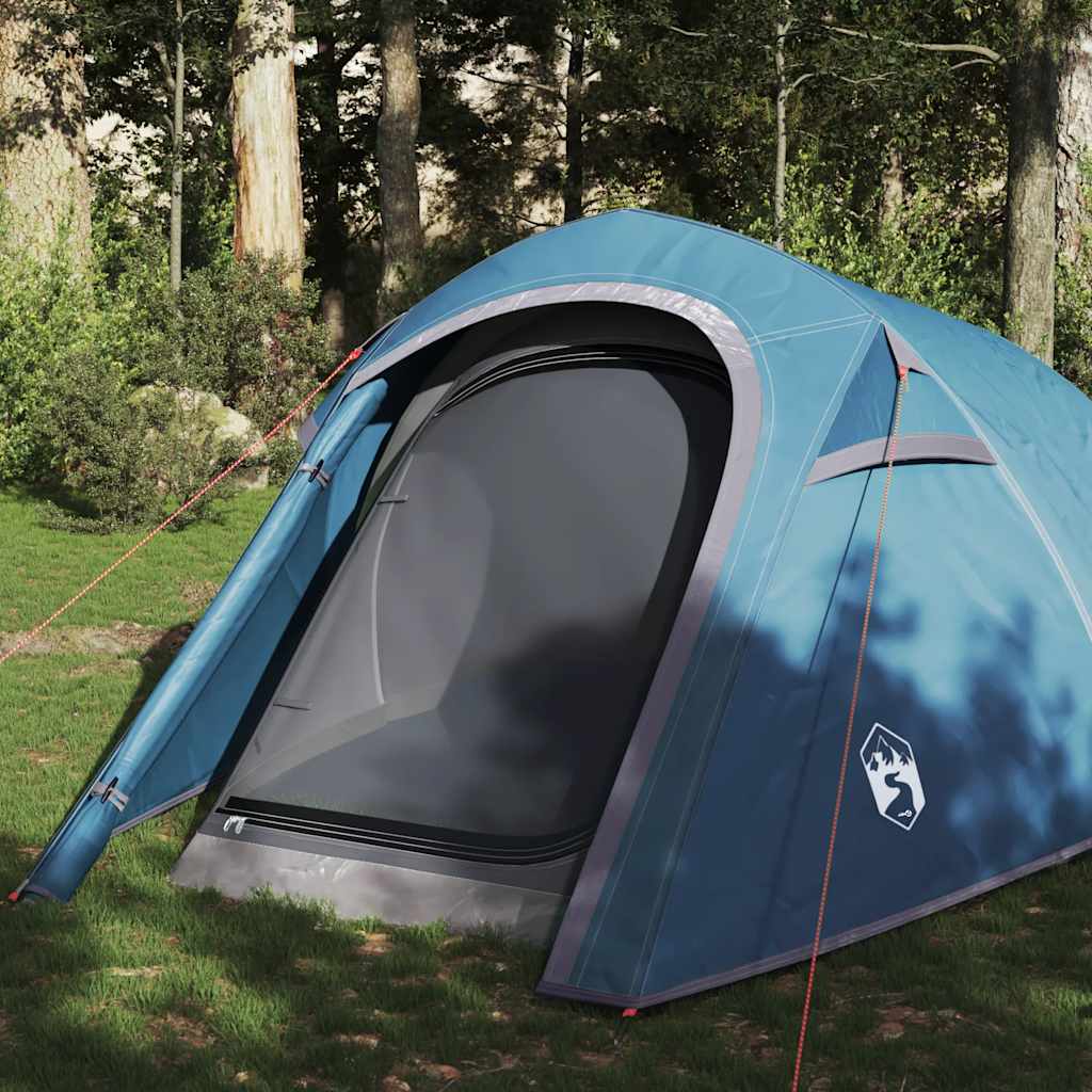 Tenda a tunnel VidaXL per 3 persone impermeabile blu