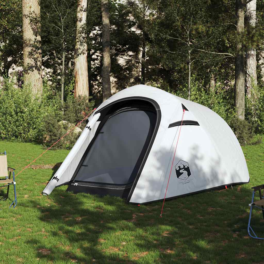 VidaXL tente tunnel 3 personnes tissu occultant imperméable blanc