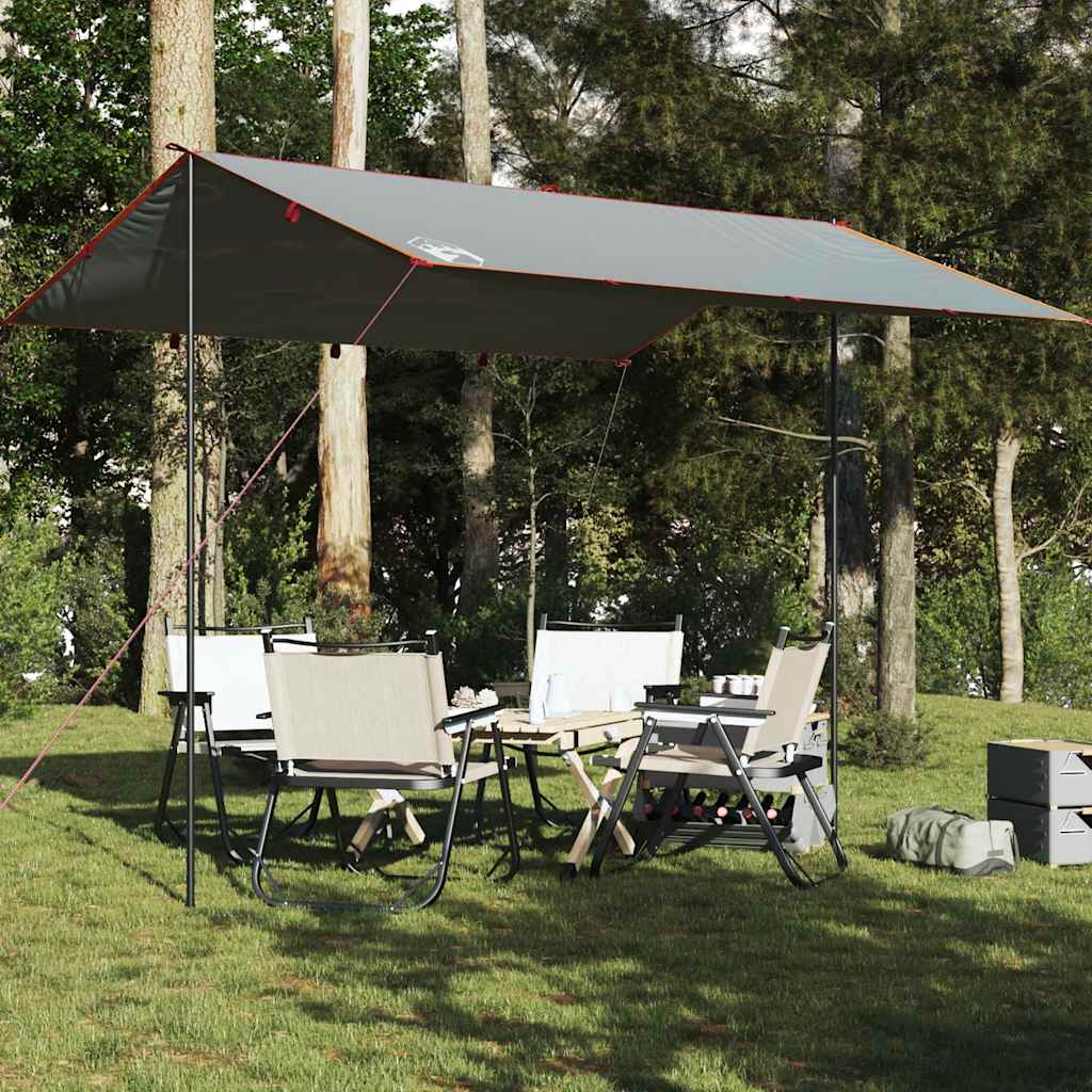 Vidaxx auvent de camping étanche 360x294 cm gris et orange