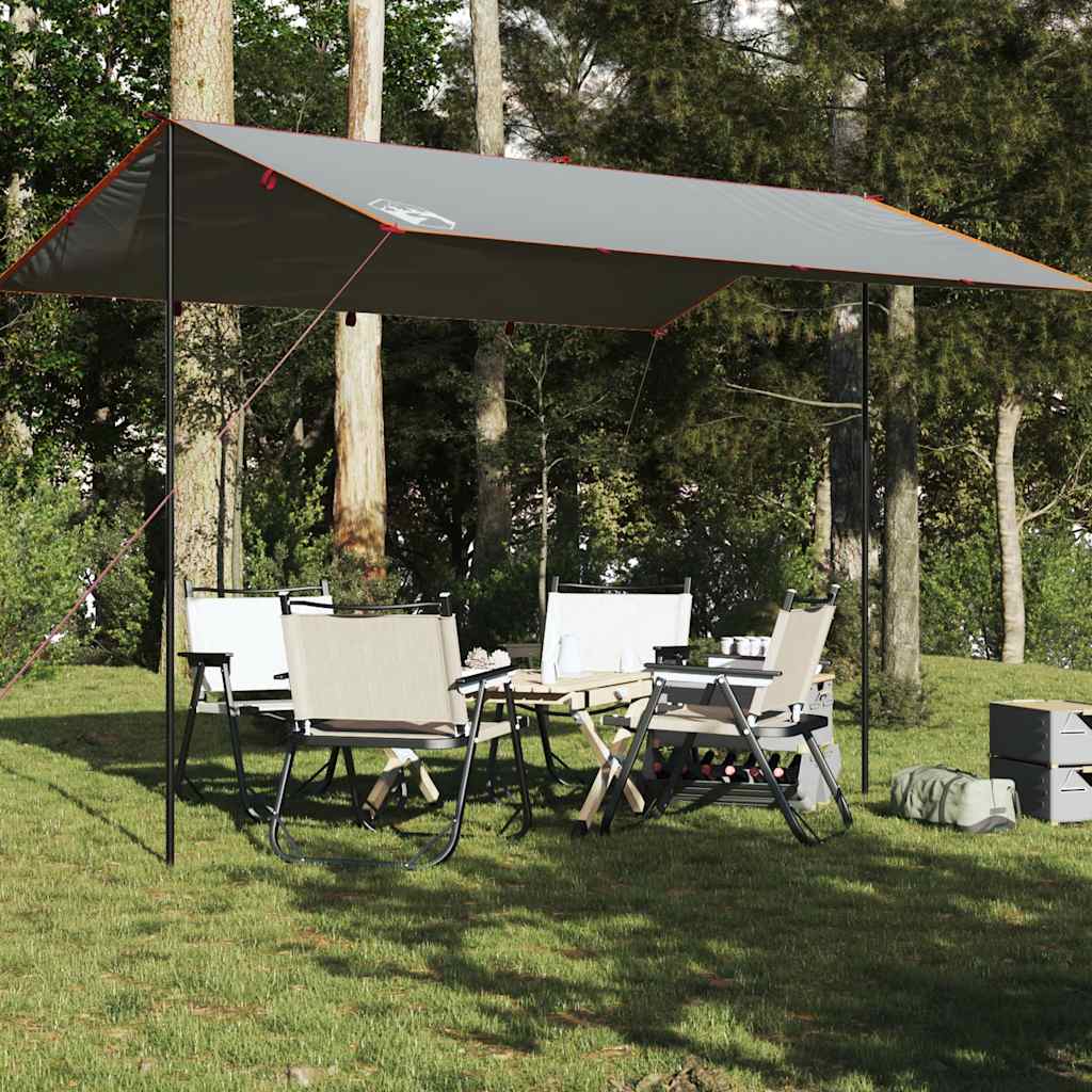 Vidaxx auvent de camping étanche 400x294 cm gris et orange