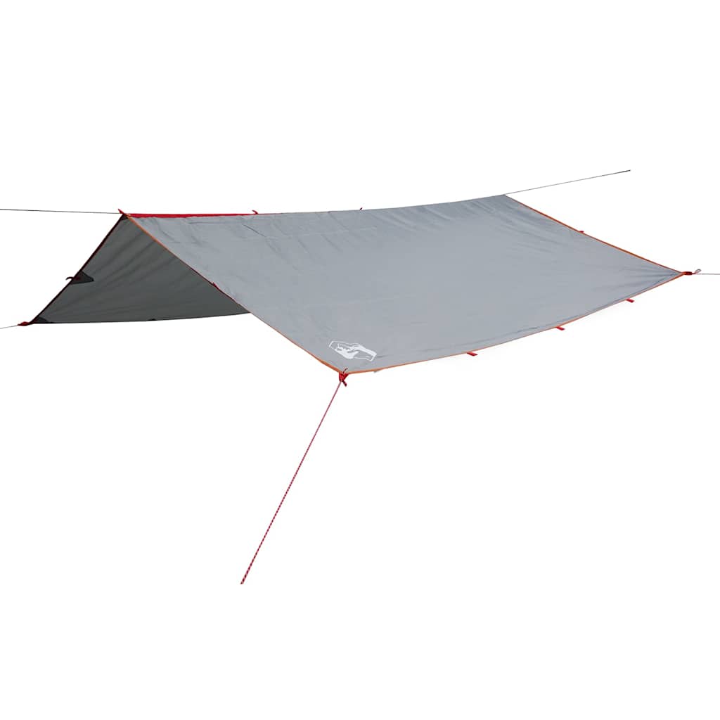 Toldo de camping vidaxx impermeable 500x294 cm gris y naranja