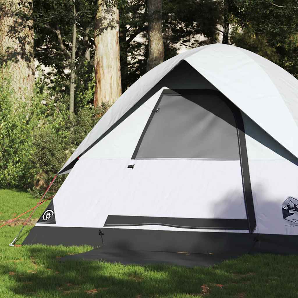 Tenda a cupola Vidaxl per 2 persone in tessuto oscurante impermeabile bianco