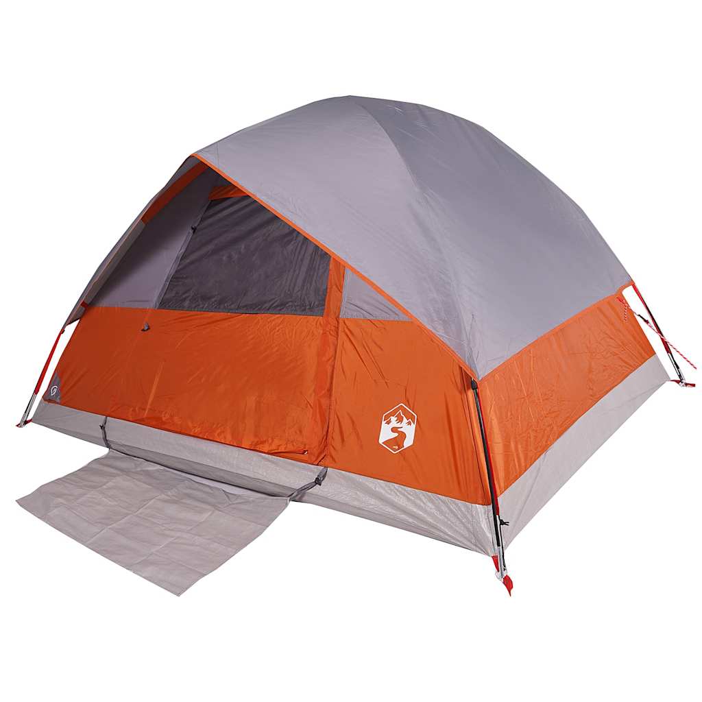 Tente dôme VidaXL 3 personnes imperméable orange