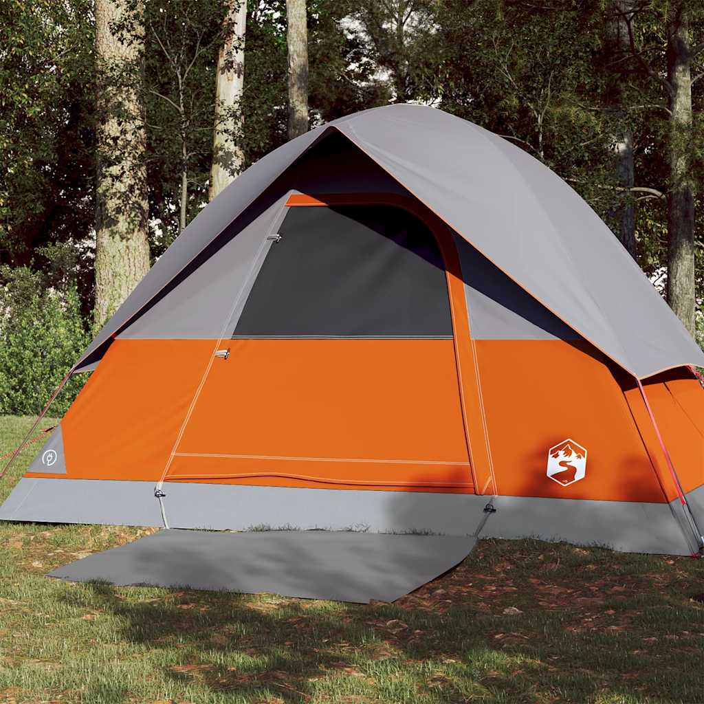 Tente dôme VidaXL 3 personnes imperméable orange