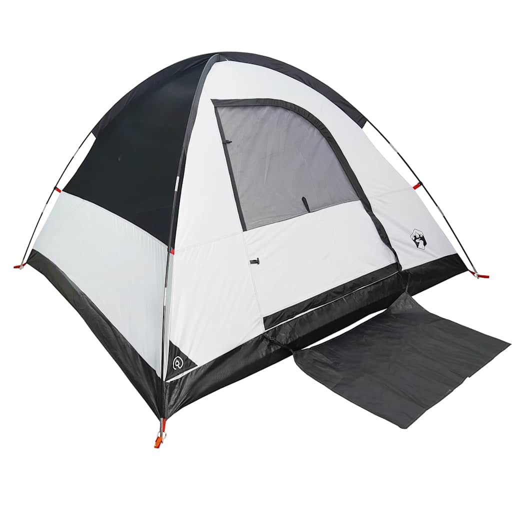 Tente dôme Vidaxl 3 personnes tissu occultant imperméable blanc