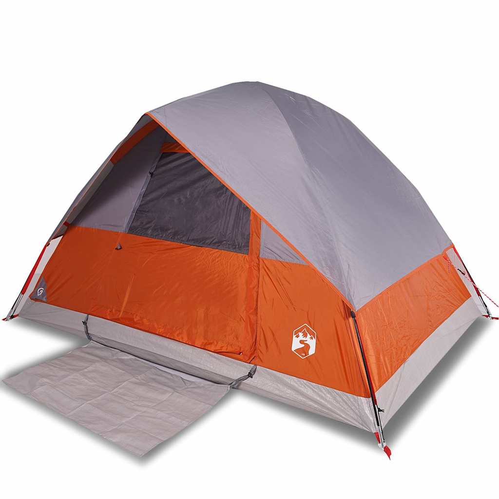 Tente dôme VidaXL 4 personnes imperméable orange