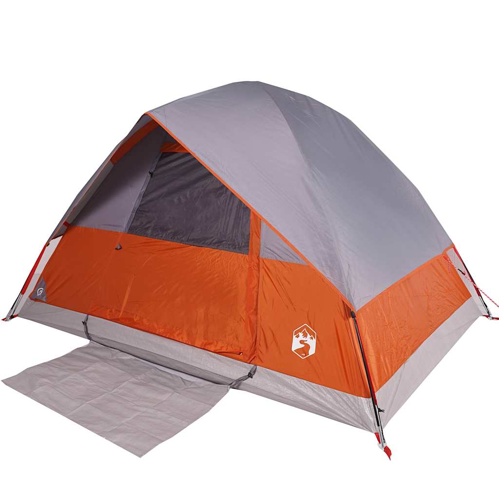 Tente dôme VidaXL 4 personnes imperméable orange