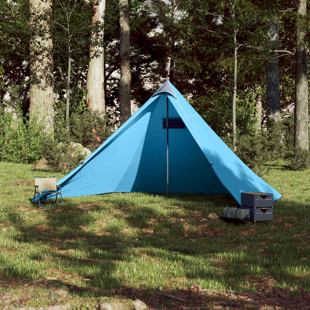Tenda teepee VidaXL per 7 persone impermeabile blu