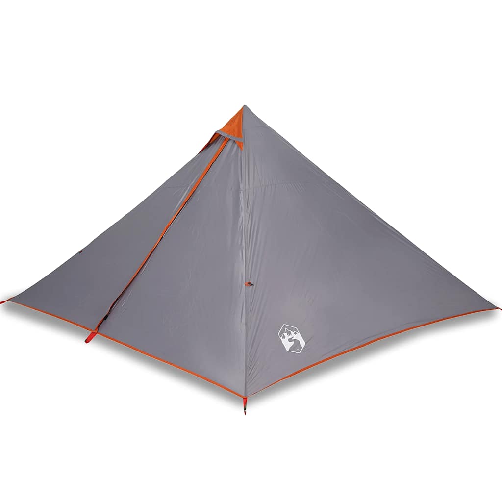 Tente tipi Vidaxl pour famille 7 personnes imperméable gris et orange