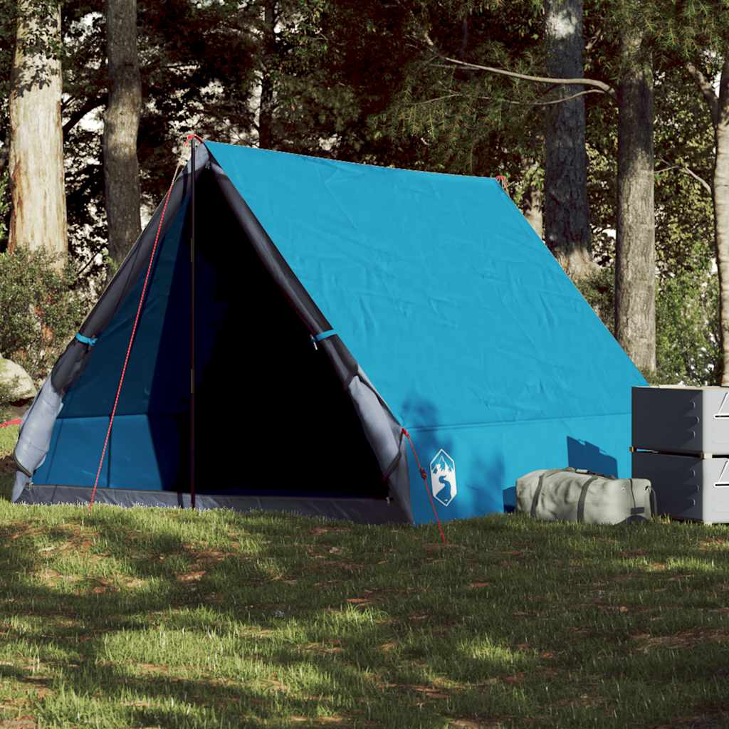 Tente VidaXL 2 personnes a-frame imperméable bleu