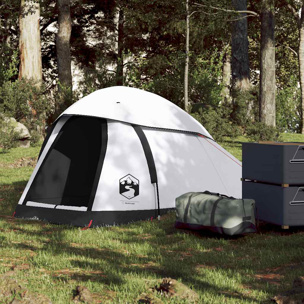 Tenda a cupola Vidaxl 1 persona tessuto oscurante impermeabile bianco