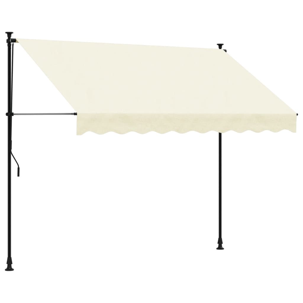 Vidaxx extendable awning 250x150 cm fabric and steel cream-colored