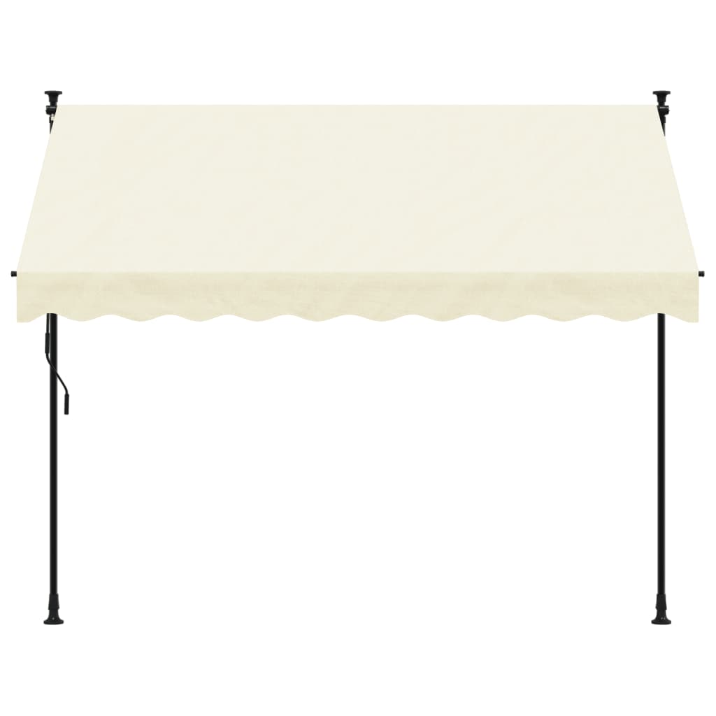 Vidaxx extendable awning 250x150 cm fabric and steel cream-colored