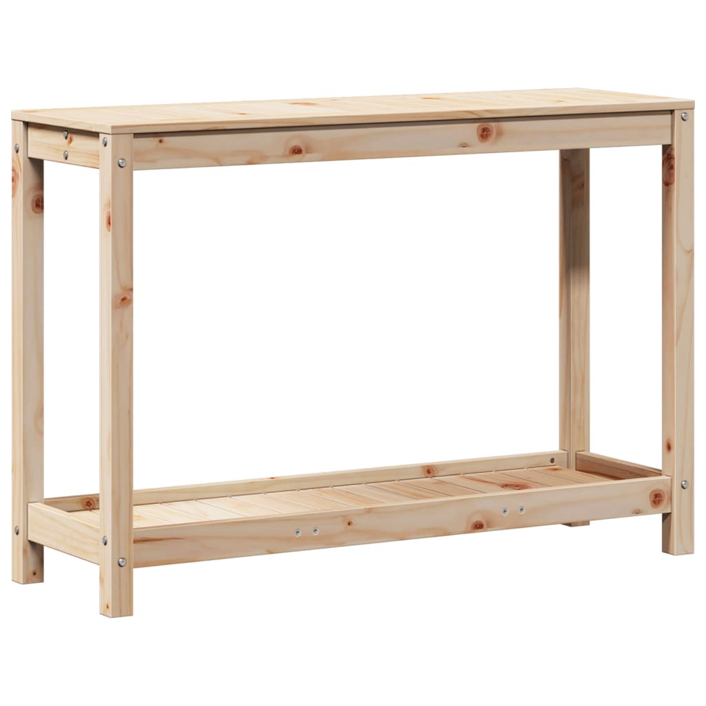 Vidaxx mesa para macetas con estante 108x35x75 cm madera maciza de pino