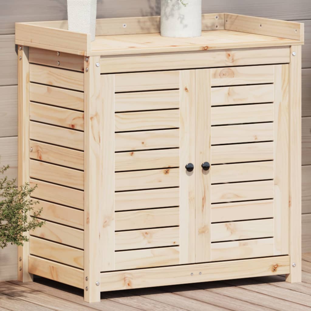 Vidaxx krukbord med hyllplan 82,5x50x86,5 cm massiv furu