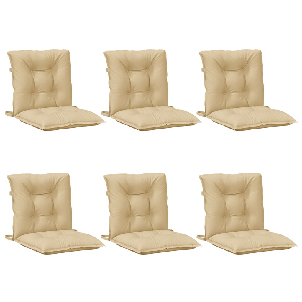 Vidaxx Stullkëssen 6 Stéck niddereg Réck 100x50x7 cm Stoff gemëscht beige