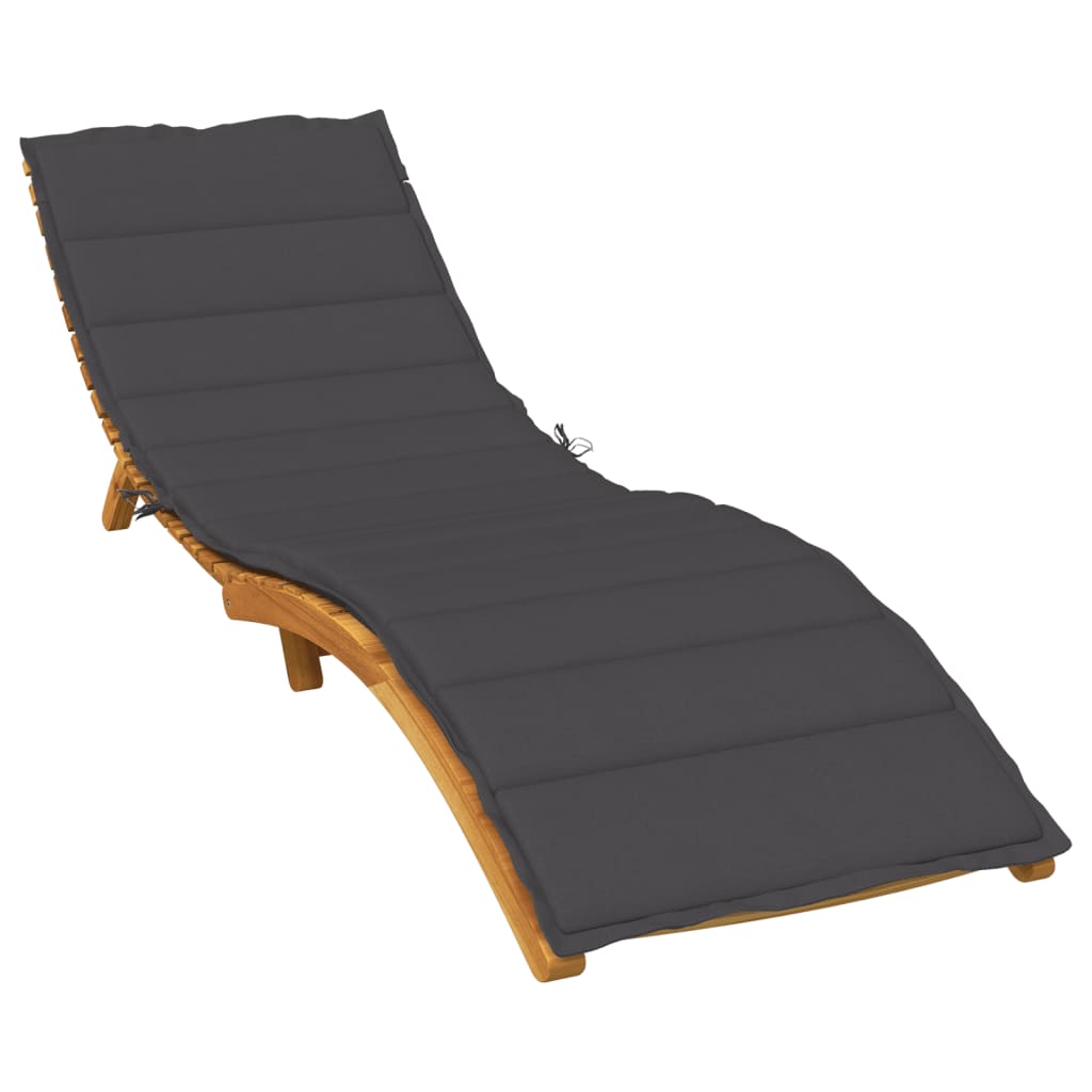 Vidaxx lounger cushion 200x50x4 cm fabric, mixed anthracite