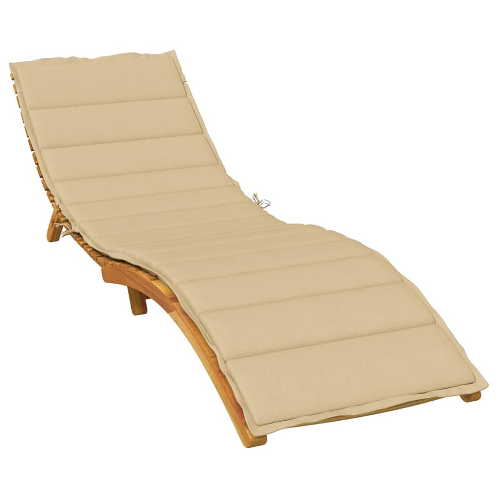 Vidaxx lounger cushion 200x50x4 cm fabric mottled beige