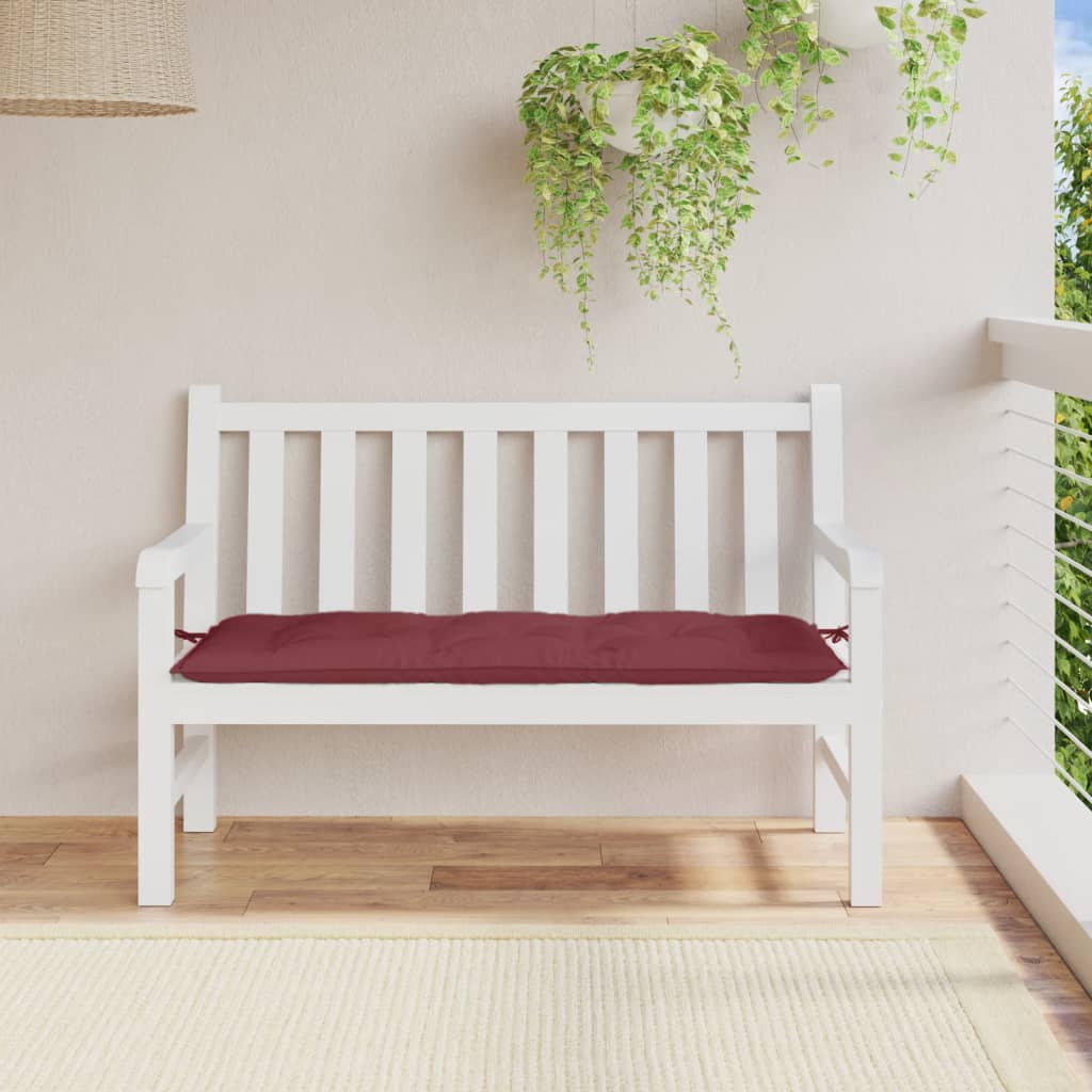 VidaXL garden bench cushion 120x50x7 cm fabric mixed wine red