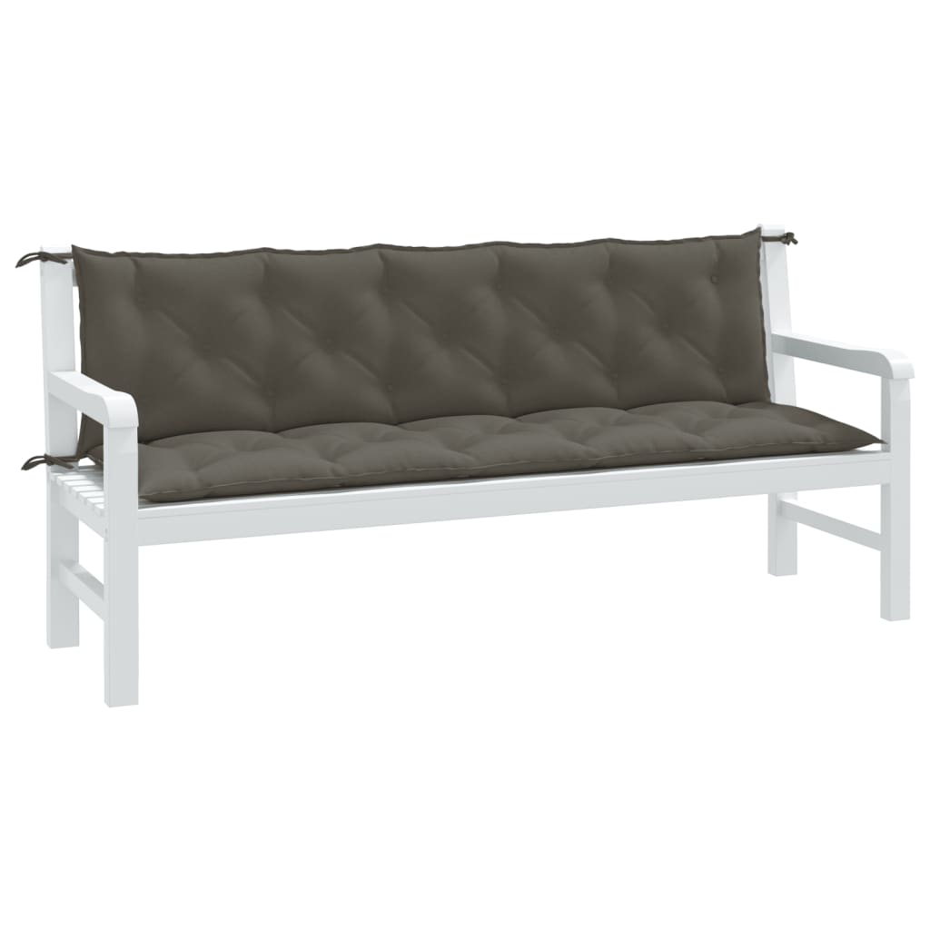 Vidaxx blazine za vrtne klopi 2 kosa 180x50x7 cm blago mešano temno sivo