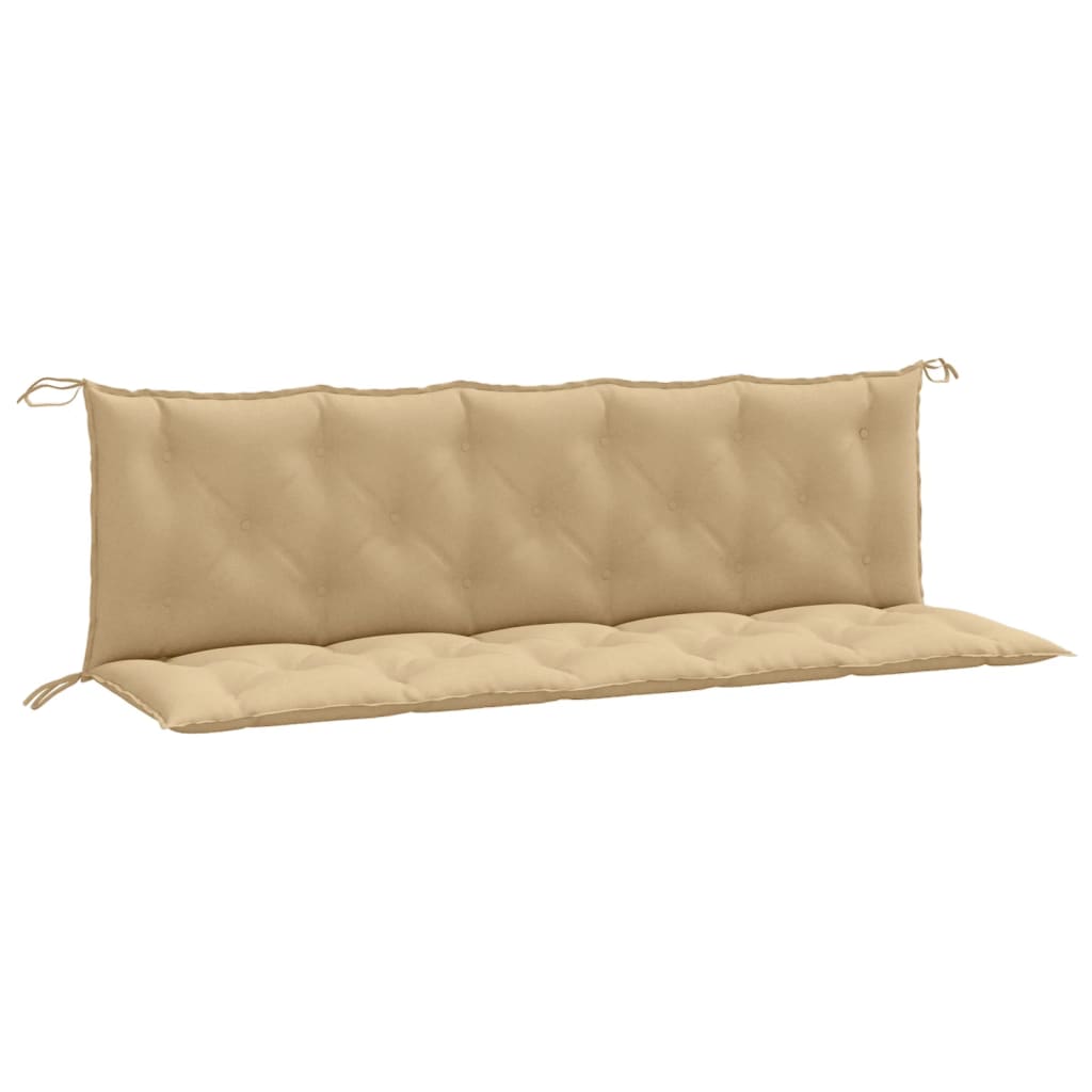 Cuscini per panca da giardino Vidaxx 2 pezzi 180x50x7 cm tessuto misto beige