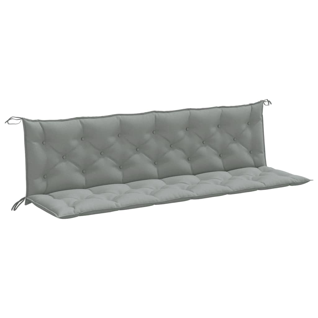Cuscini per panca da giardino Vidaxx 2 pz 200x50x7 cm tessuto misto grigio chiaro